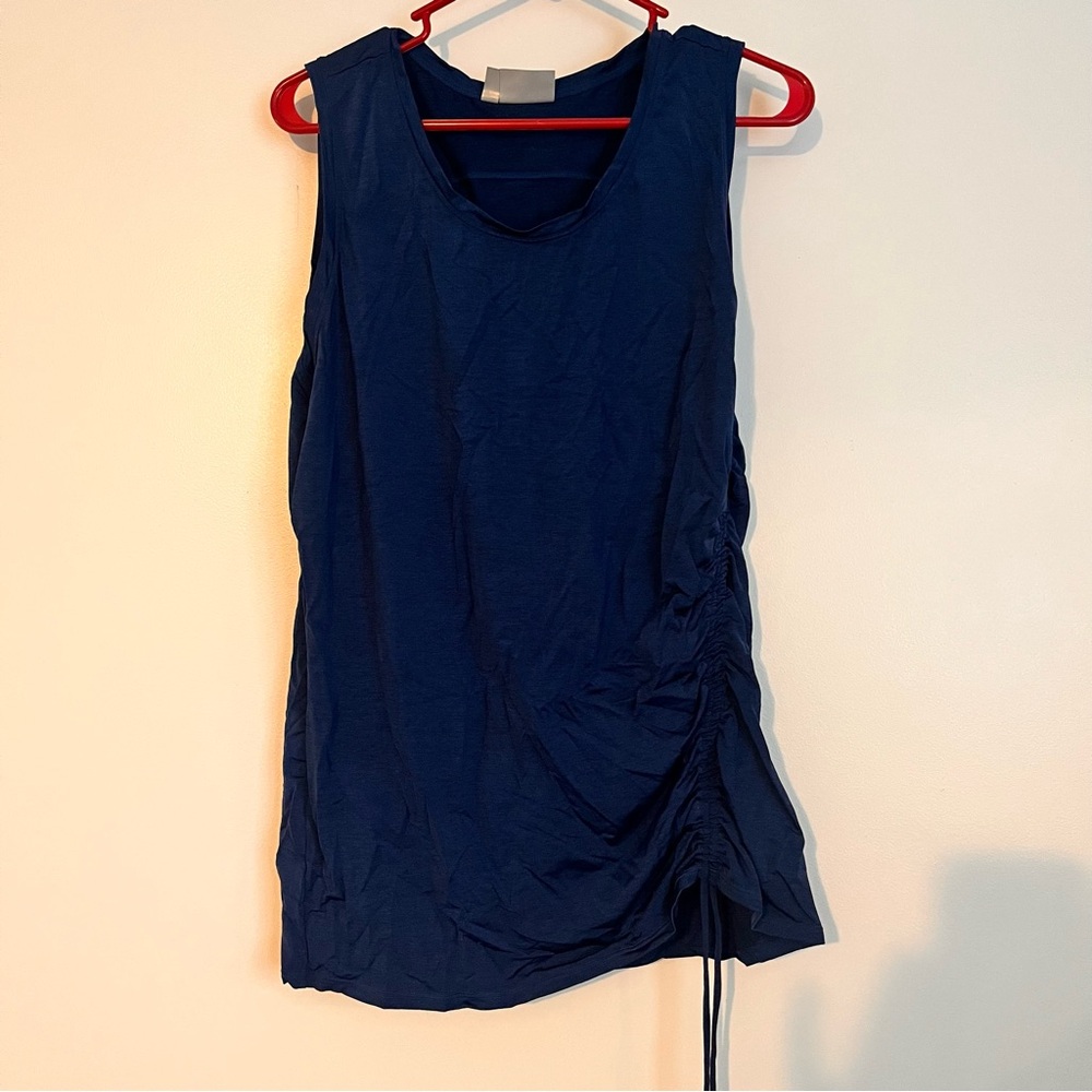 Athleta Dark Blue Ruched Tank Top